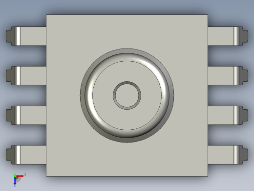 1微压型压力传感器 压力导入口长度13.5mm俯视缩略图