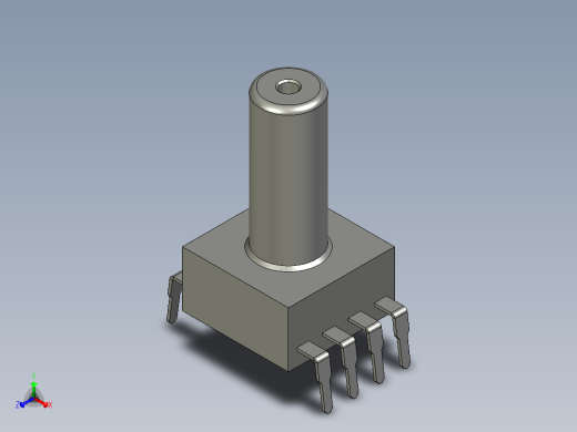 1微压型压力传感器 压力导入口长度13.5mm正等轴测缩略图