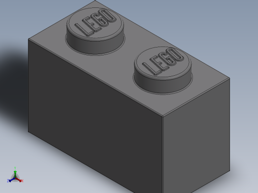 乐高套装 4421基本积木-4211388 - 3004 Medium Stone Grey Brick 1 x 2.SLDPRT