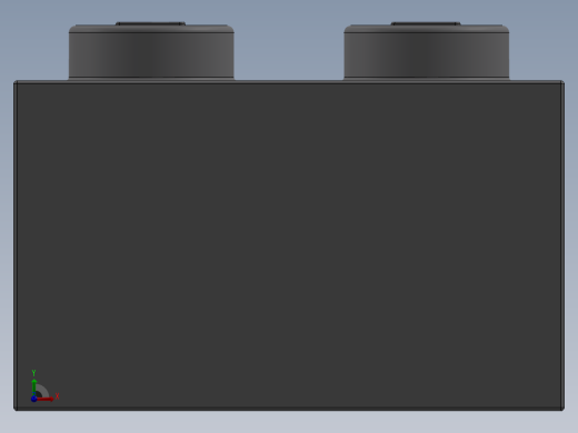 乐高套装 4421基本积木-4211388 - 3004 Medium Stone Grey Brick 1 x 2.SLDPRT前视缩略图