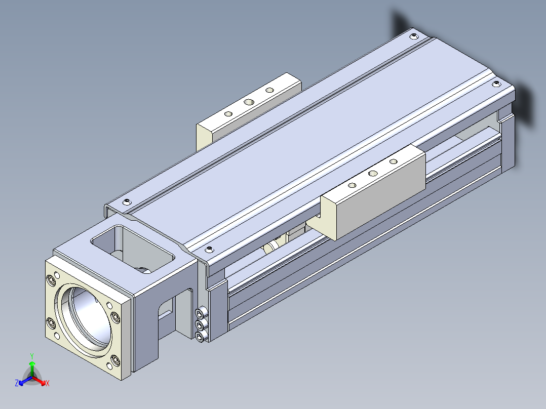 TPA-KNR-130E-2525C-L150A1-M-H75-N3线性模块铝制底座主视图