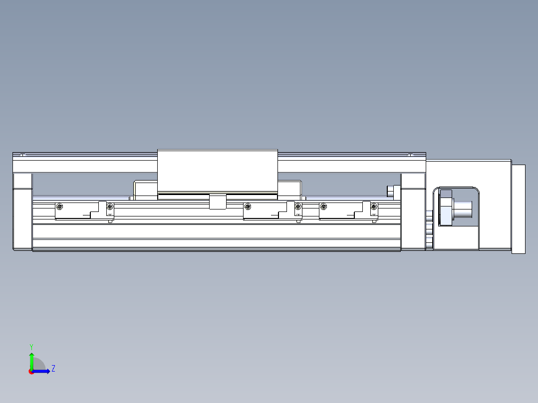 TPA-KNR-130E-2525C-L150A1-M-H75-N3线性模块铝制底座左视图