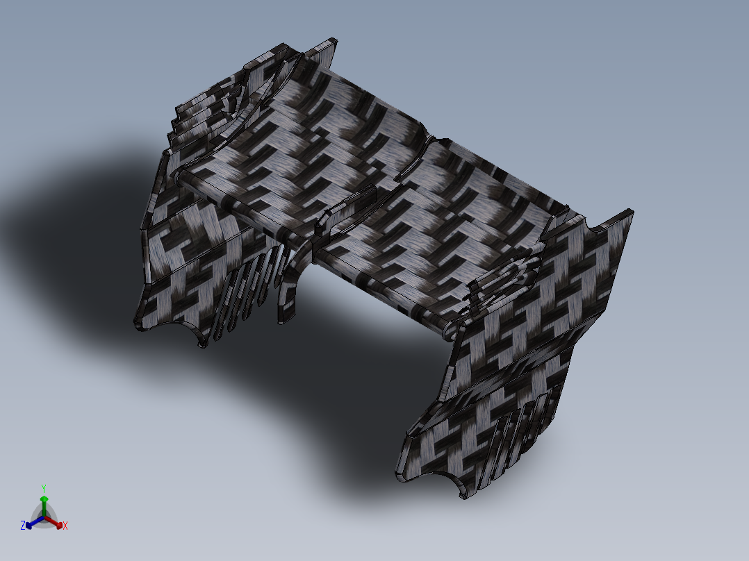 汽车尾翼(22)正等轴测图