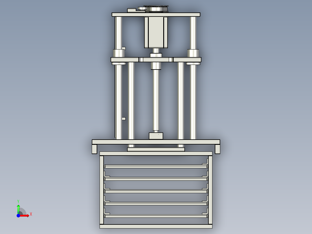 级进送料机构前视图