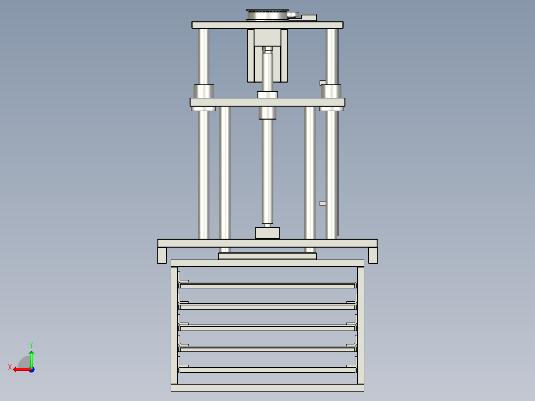 级进送料机构后视图