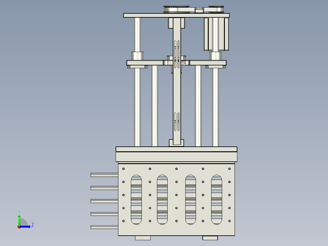 级进送料机构左视图