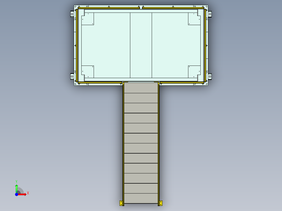自动化设备二层维修设备安全平台设计前视图