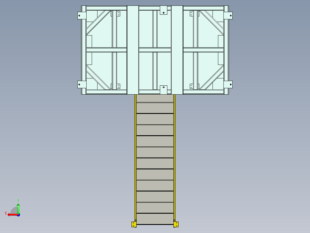 自动化设备二层维修设备安全平台设计后视图