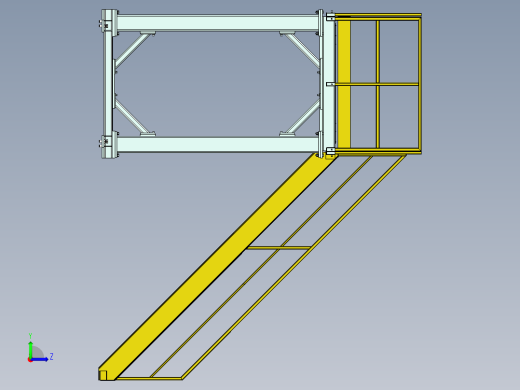 自动化设备二层维修设备安全平台设计左视缩略图