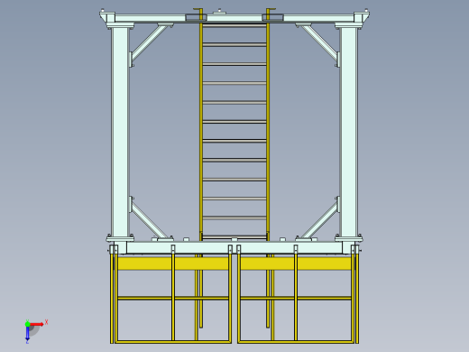 自动化设备二层维修设备安全平台设计俯视缩略图