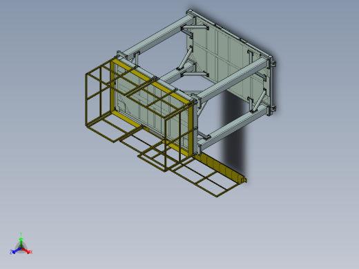 自动化设备二层维修设备安全平台设计正等轴测缩略图