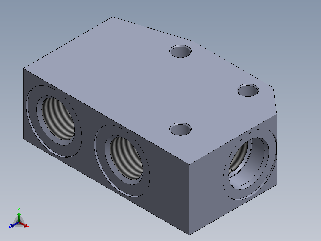 液压块正等轴测图