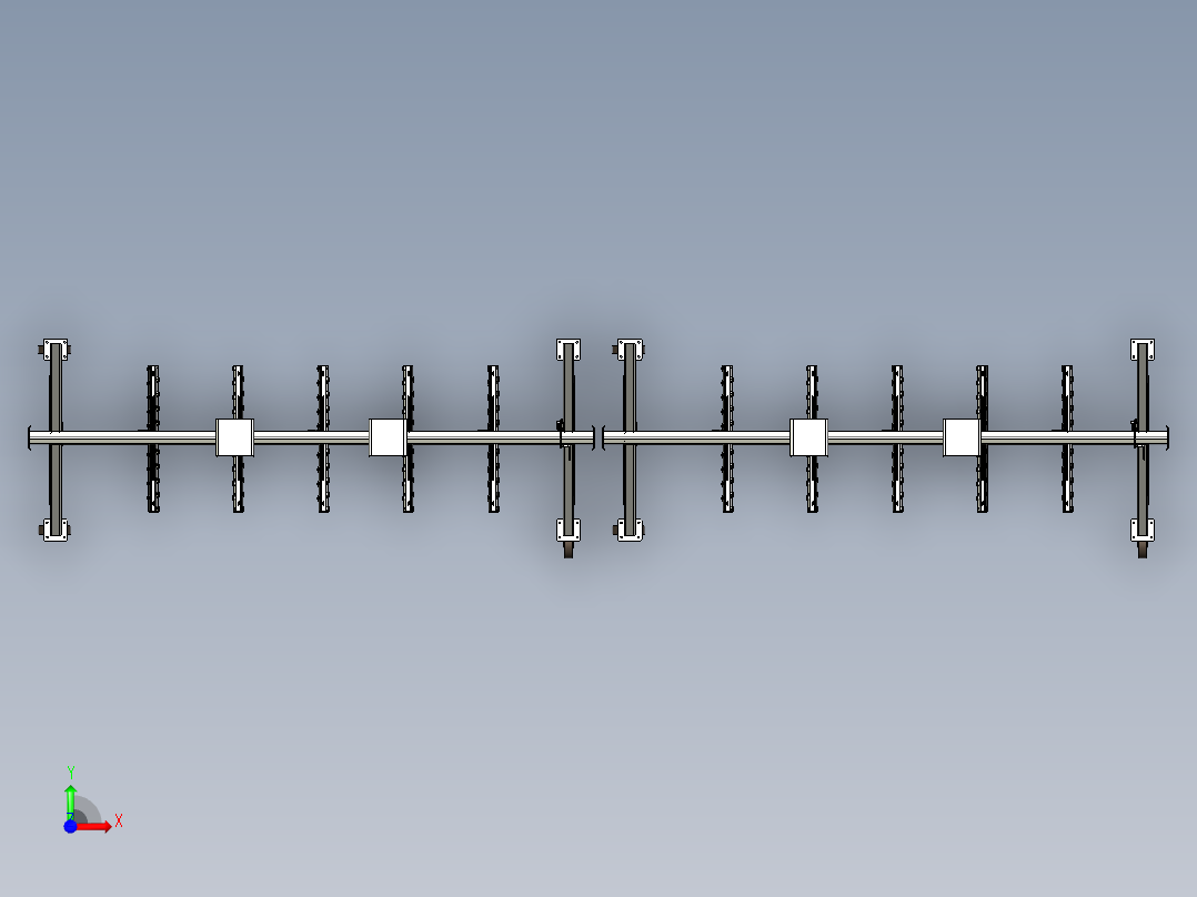 移动喷漆挂架前视图