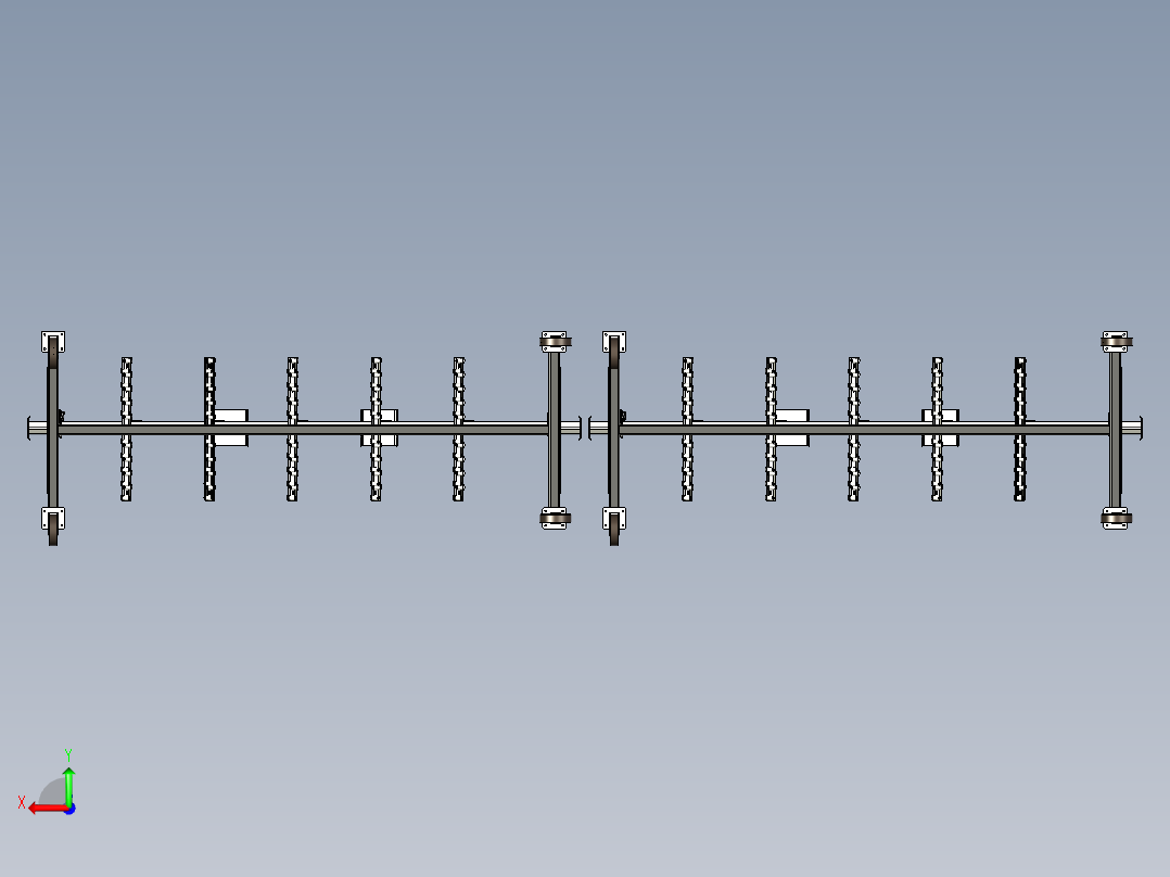 移动喷漆挂架后视图