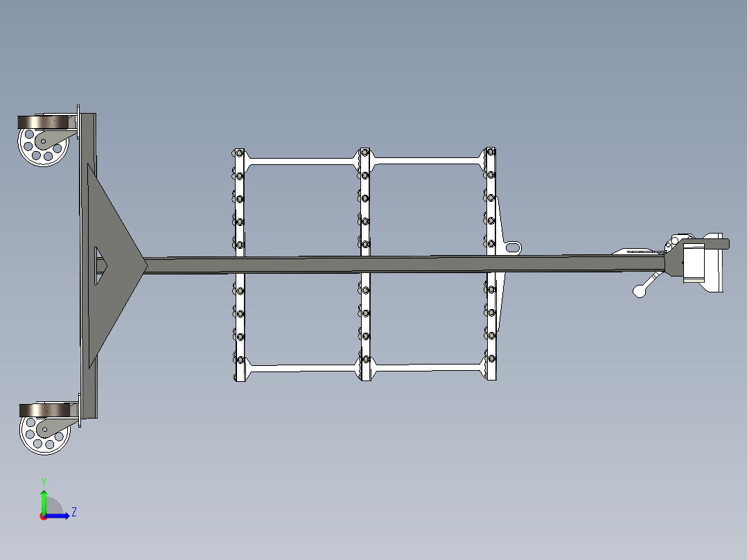 移动喷漆挂架左视图