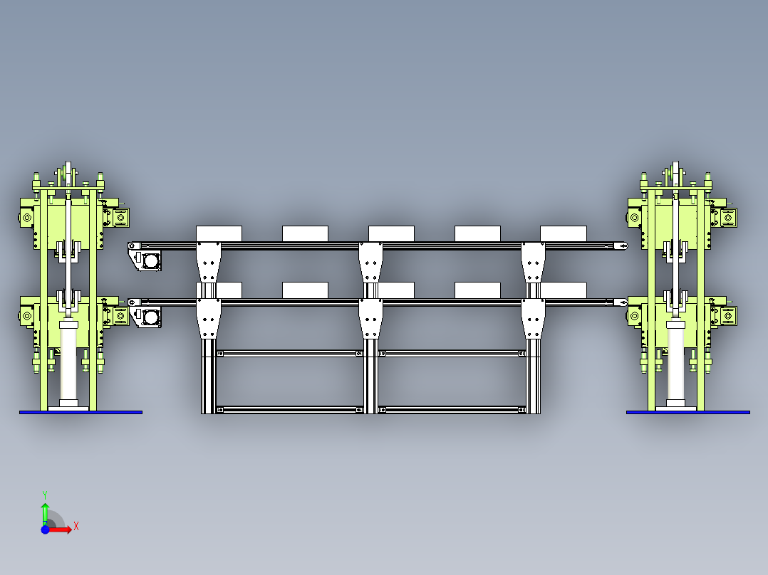 纸盒循环输送线设计前视图