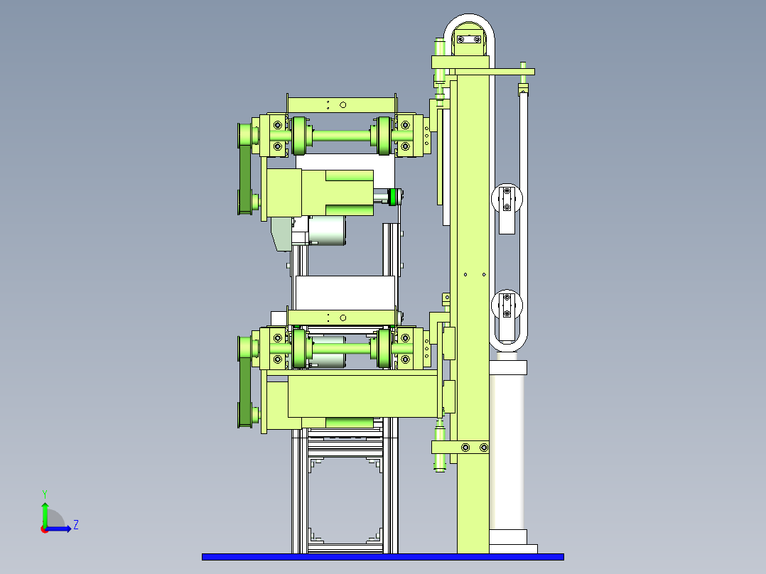 纸盒循环输送线设计左视图