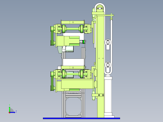 纸盒循环输送线设计左视缩略图