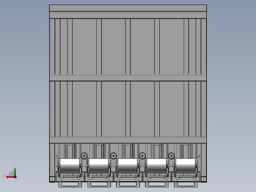 货架、可拉伸立式文件柜柜后视图