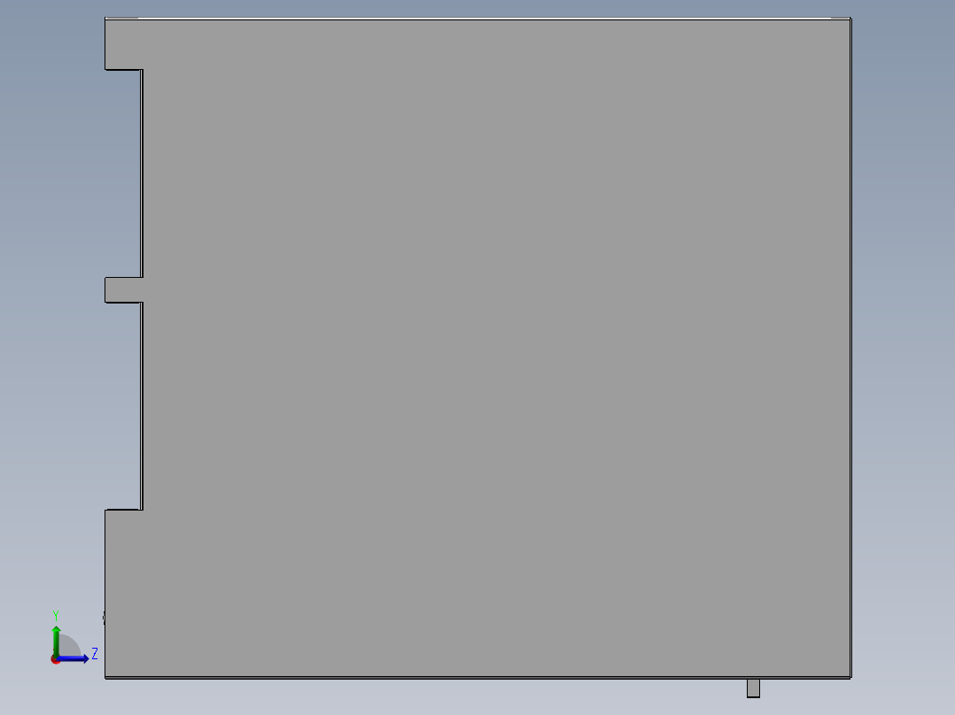 货架、可拉伸立式文件柜柜左视图