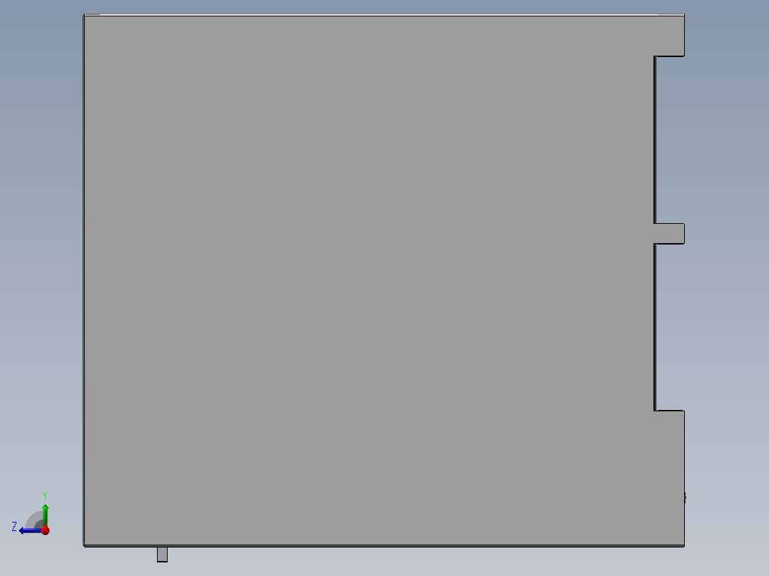 货架、可拉伸立式文件柜柜右视图