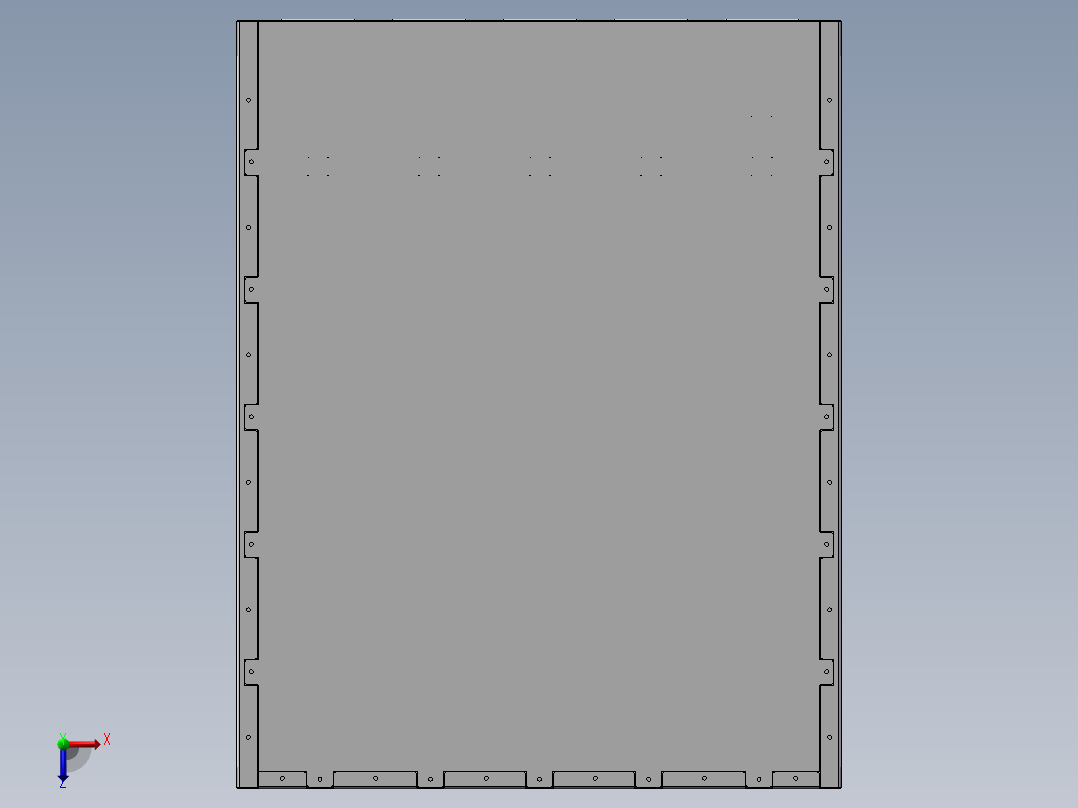货架、可拉伸立式文件柜柜俯视图