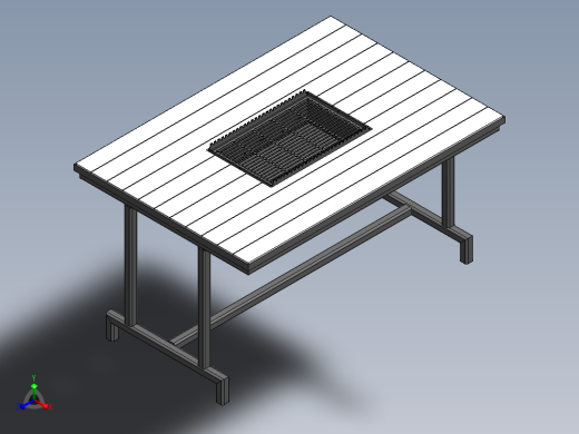 烧烤桌正等轴测缩略图