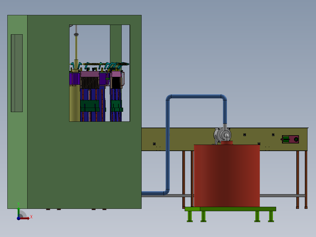 极板灌浆机前视图