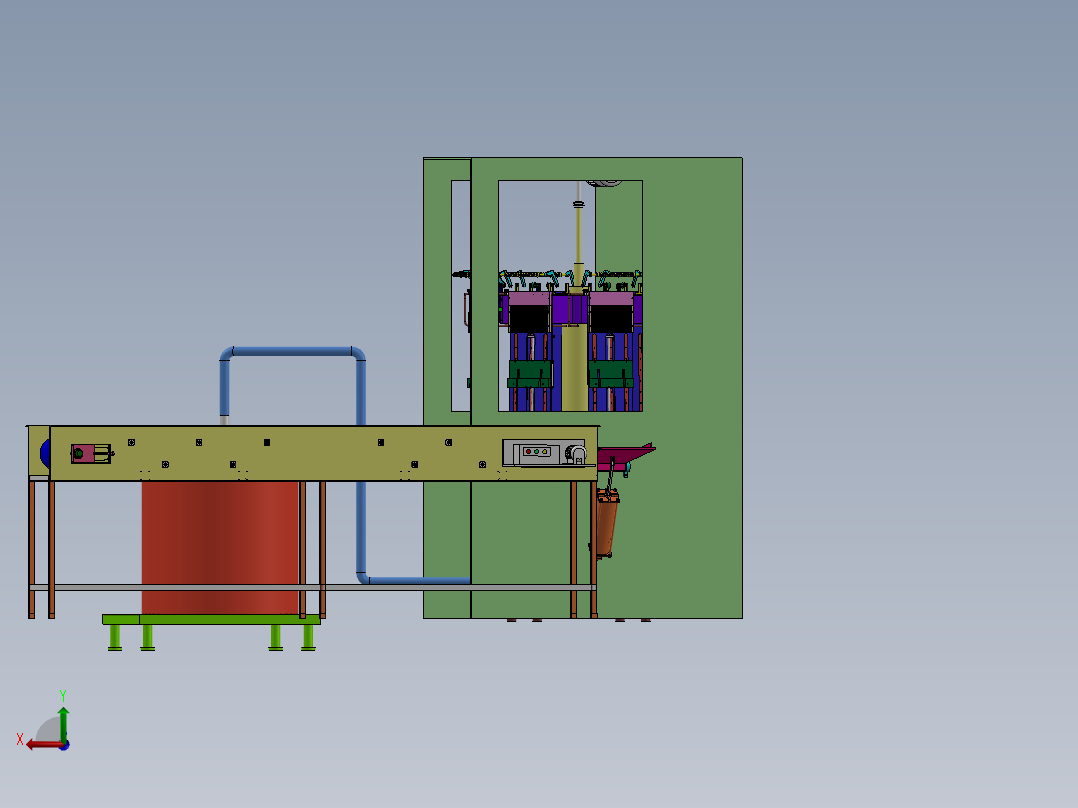 极板灌浆机后视图