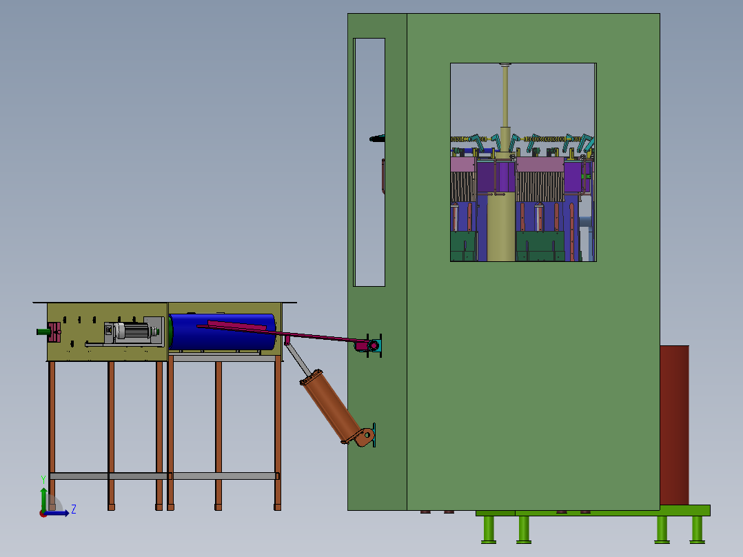 极板灌浆机左视图