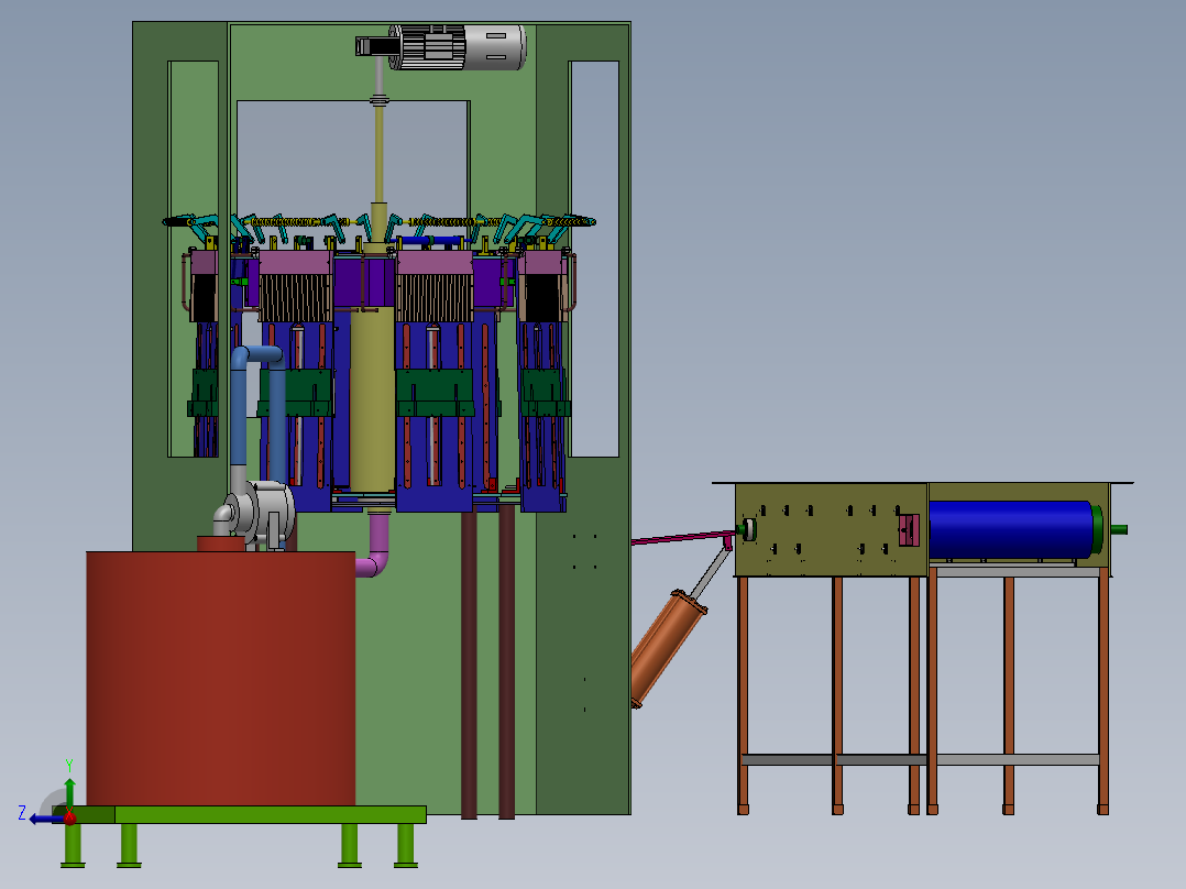 极板灌浆机右视图