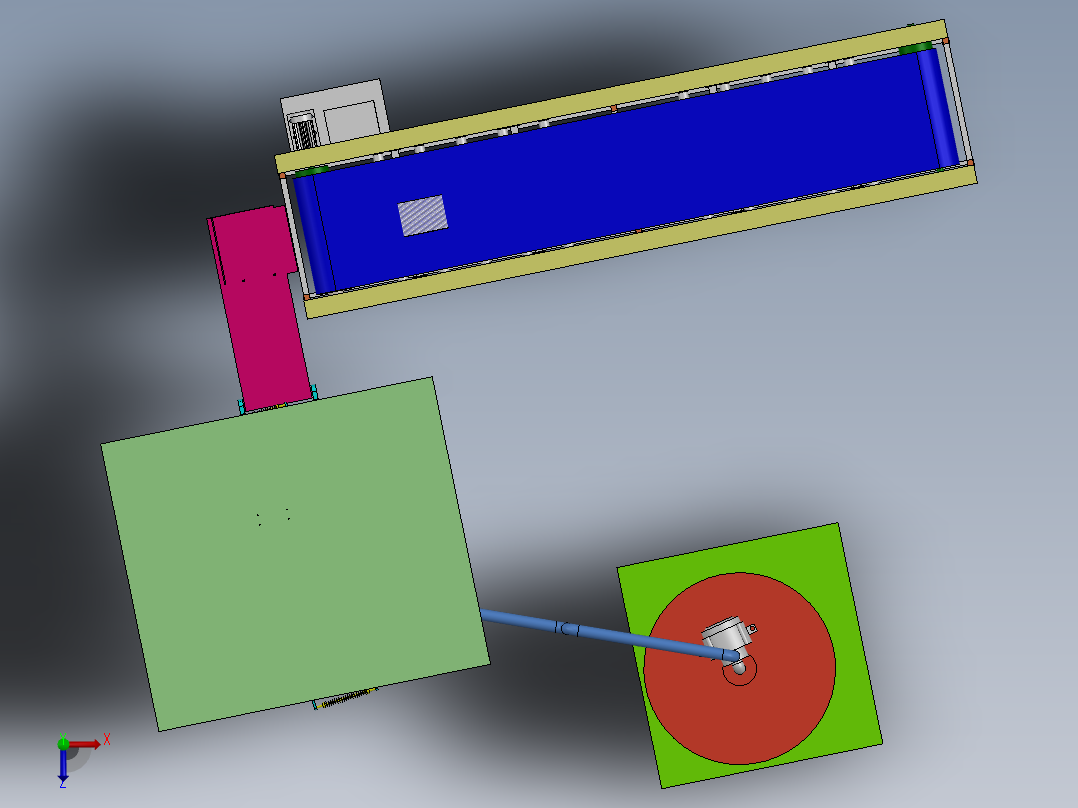 极板灌浆机俯视图