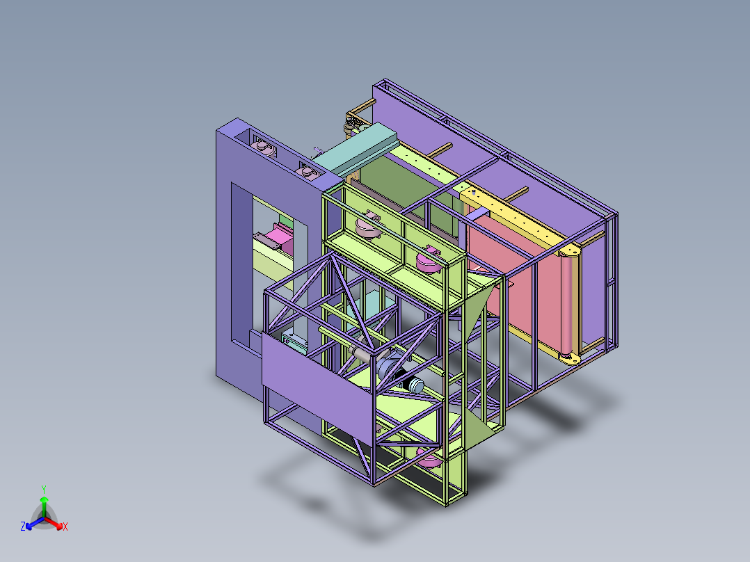 ZB-490 无纺布自动撒粉复合机前视图