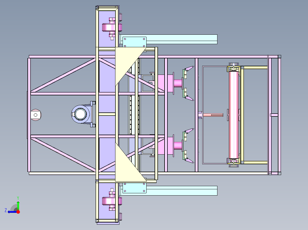 ZB-490 无纺布自动撒粉复合机右视图