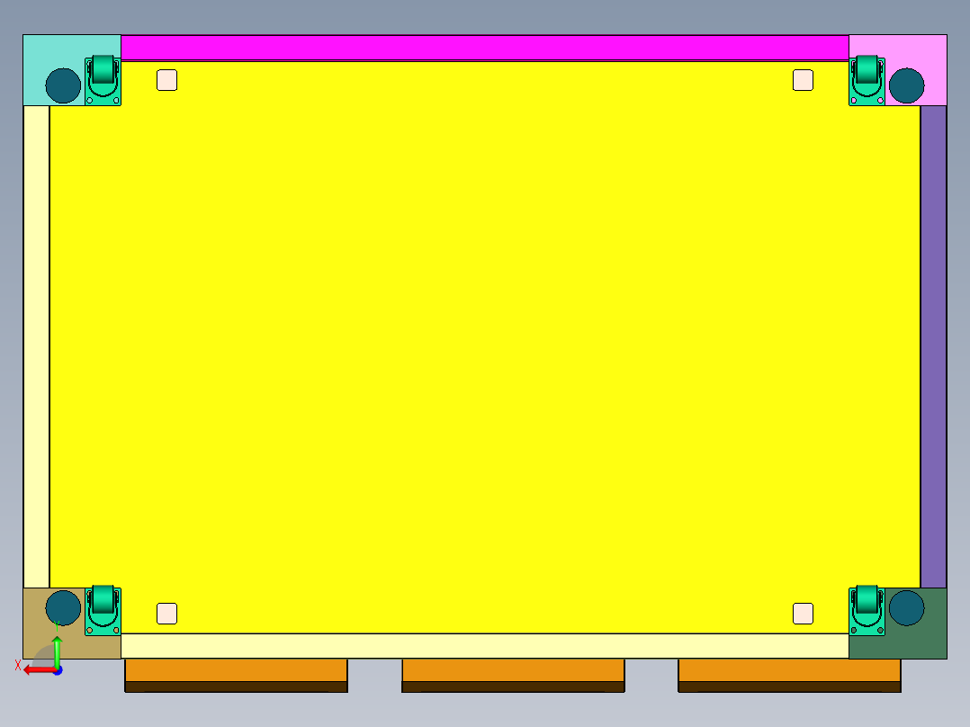 多工位物料传送系统后视图