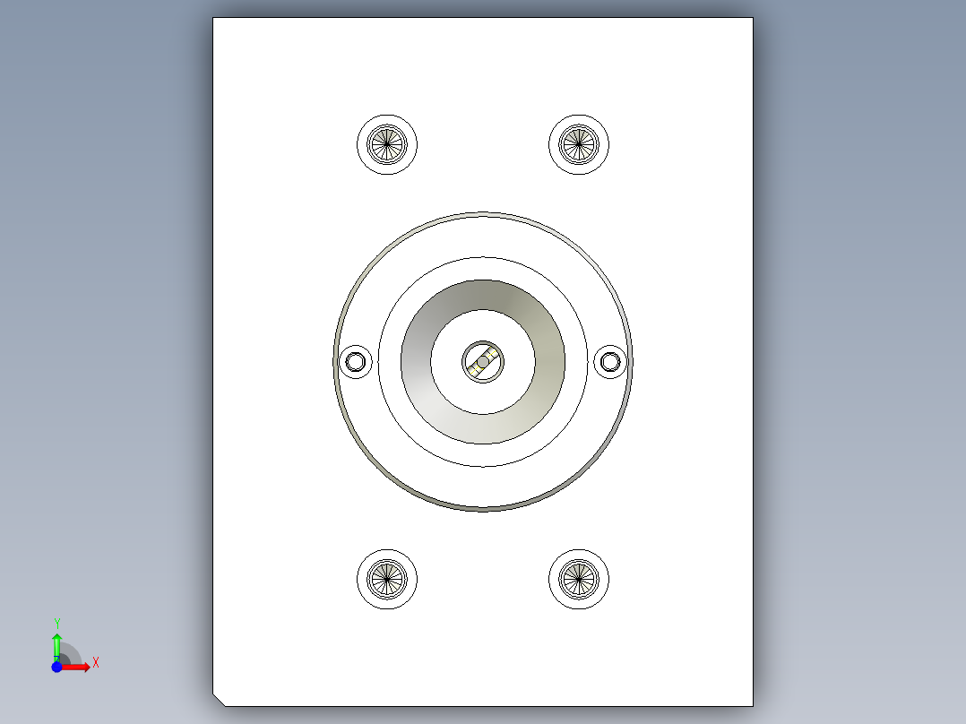 按钮帽-模具图前视图