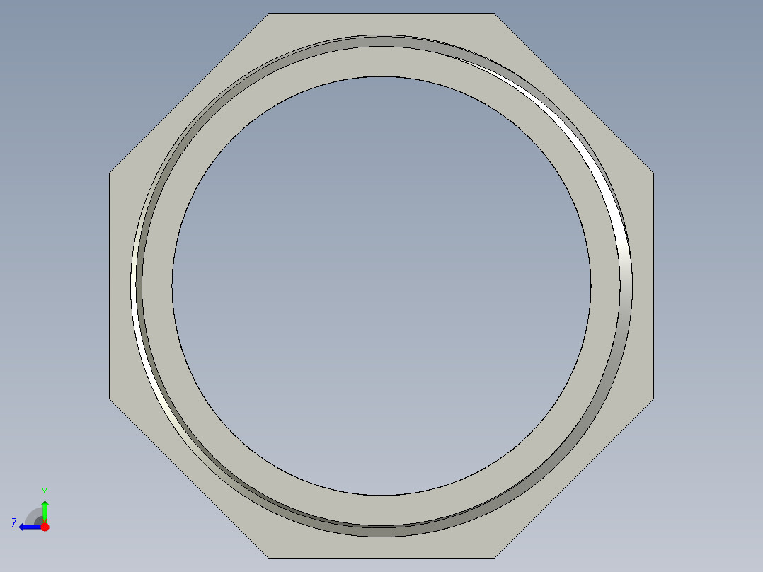 螺纹管转接头-内外丝异径 DN40-DN32右视图