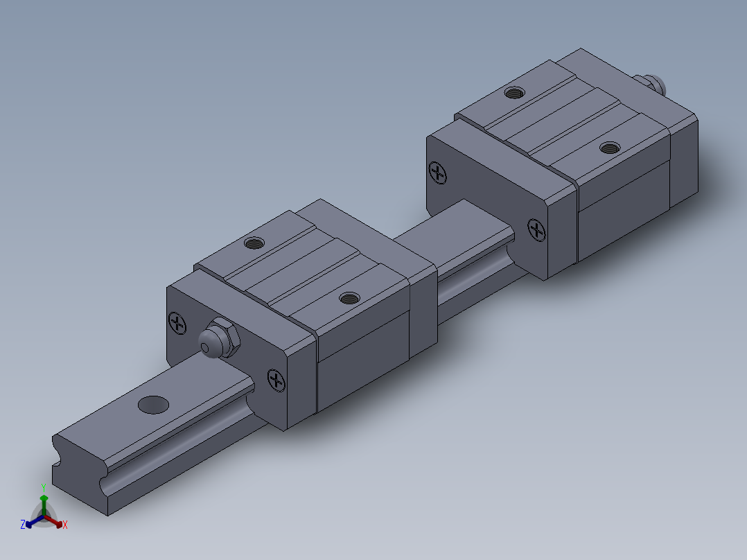 直线导轨滑块SV2R24正等轴测图