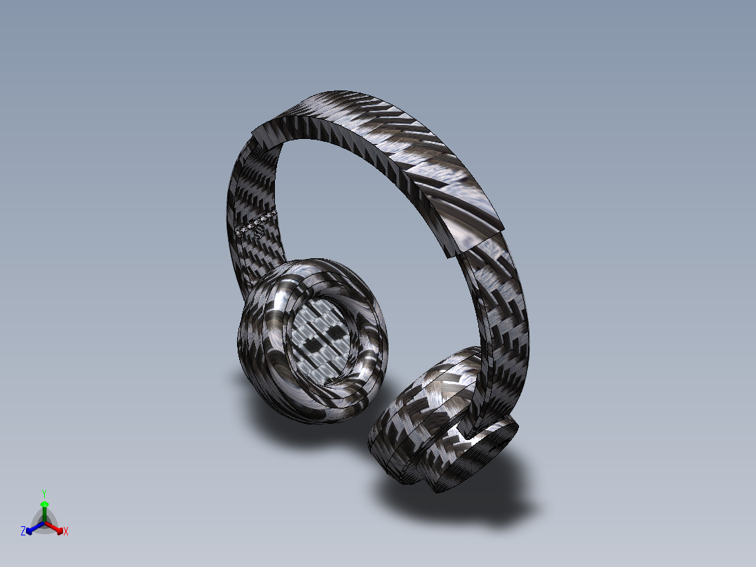 索尼蓝牙耳机115正等轴测图