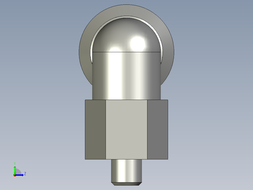 23LM001標準件-氣管接頭-KJL04-M3左视图