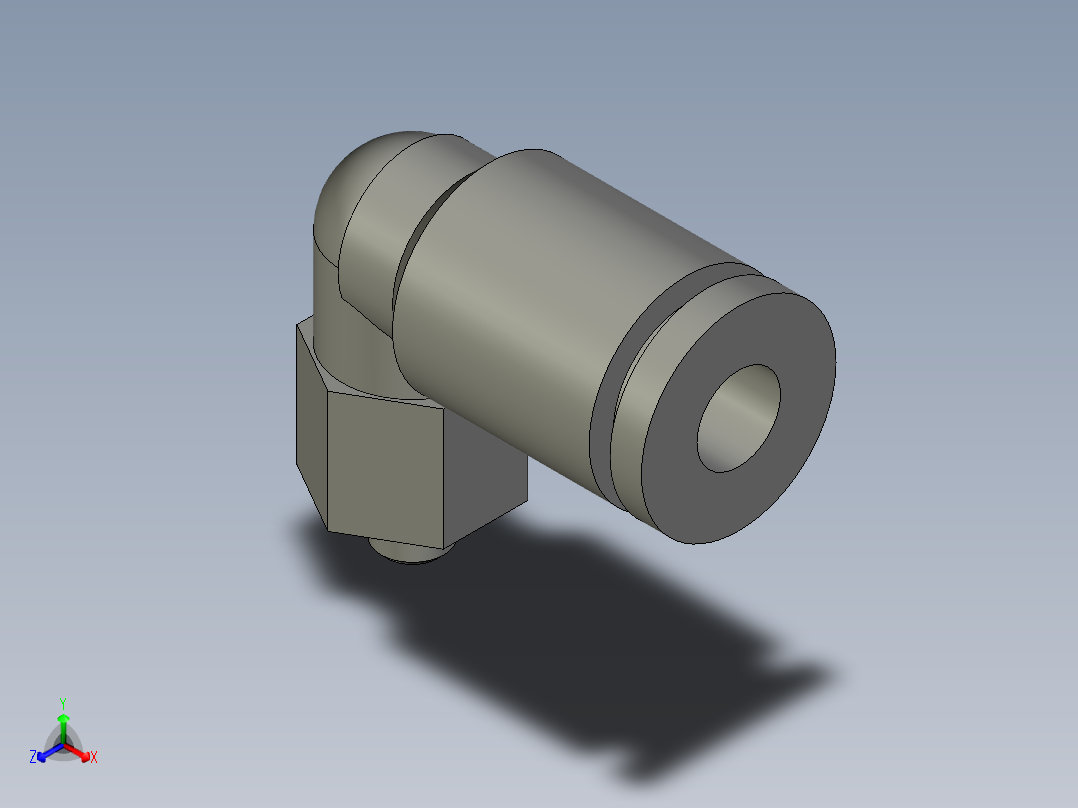 23LM001標準件-氣管接頭-KJL04-M3正等轴测图