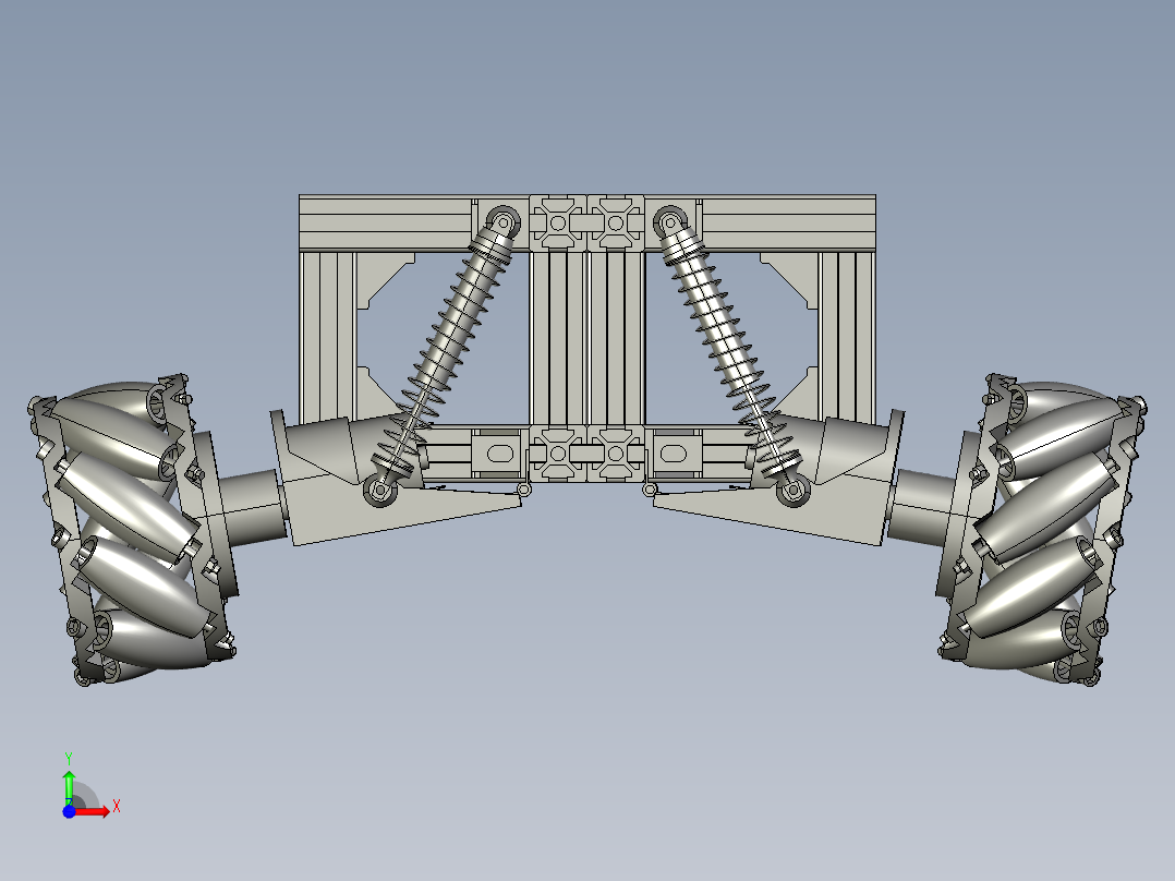 全向移动小车4WD麦克纳姆轮底盘智能小车前视图