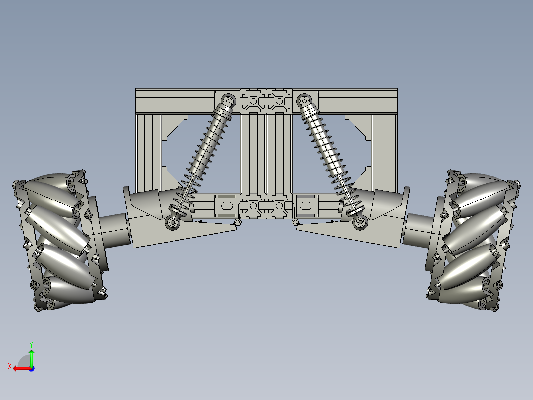 全向移动小车4WD麦克纳姆轮底盘智能小车后视图