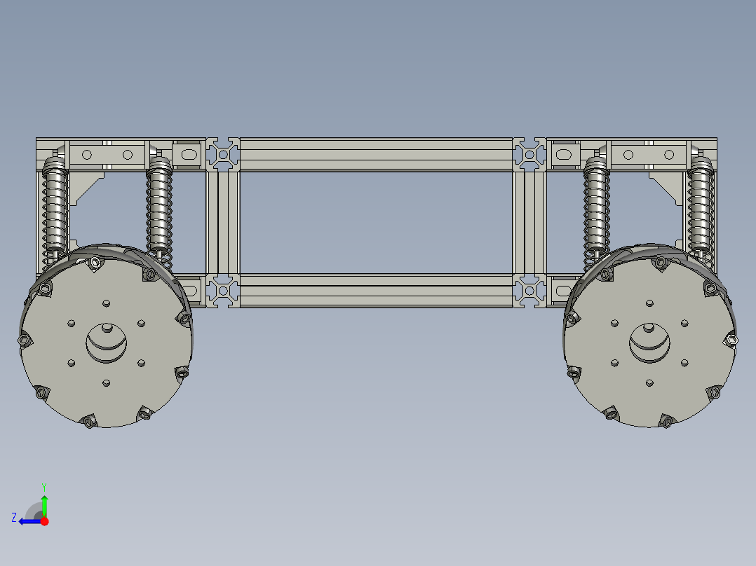 全向移动小车4WD麦克纳姆轮底盘智能小车右视图