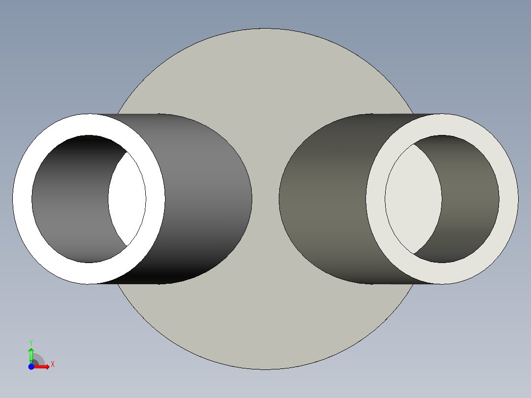后端后YHO-2圆二通前视图