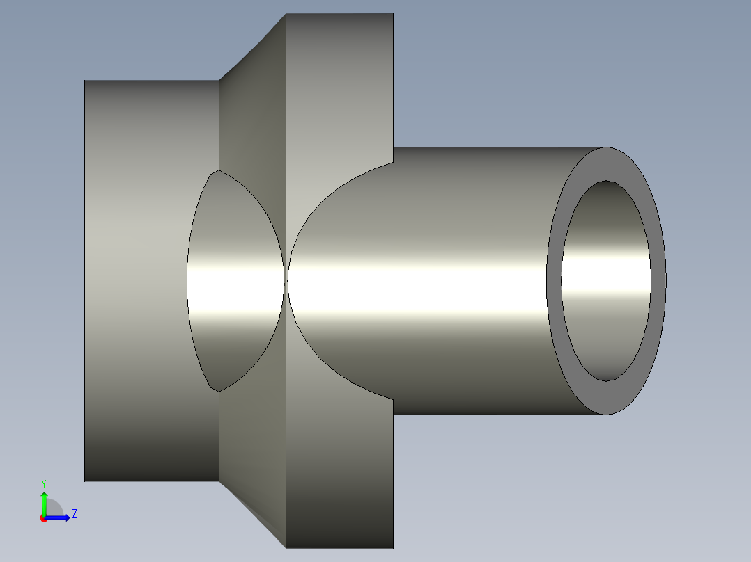 后端后YHO-2圆二通左视图