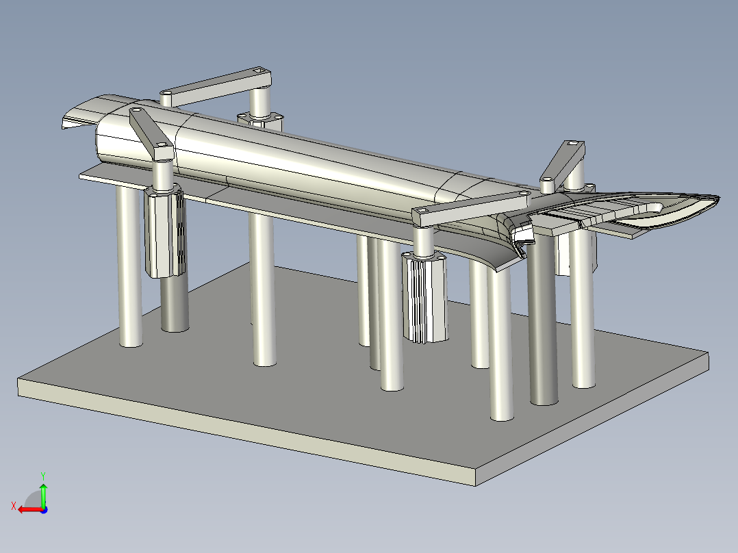 Audi Q5 NF柱护板激光切边胎具后视图
