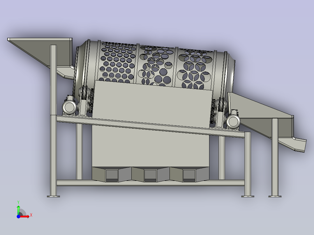 大小土豆区分筛选机构前视图