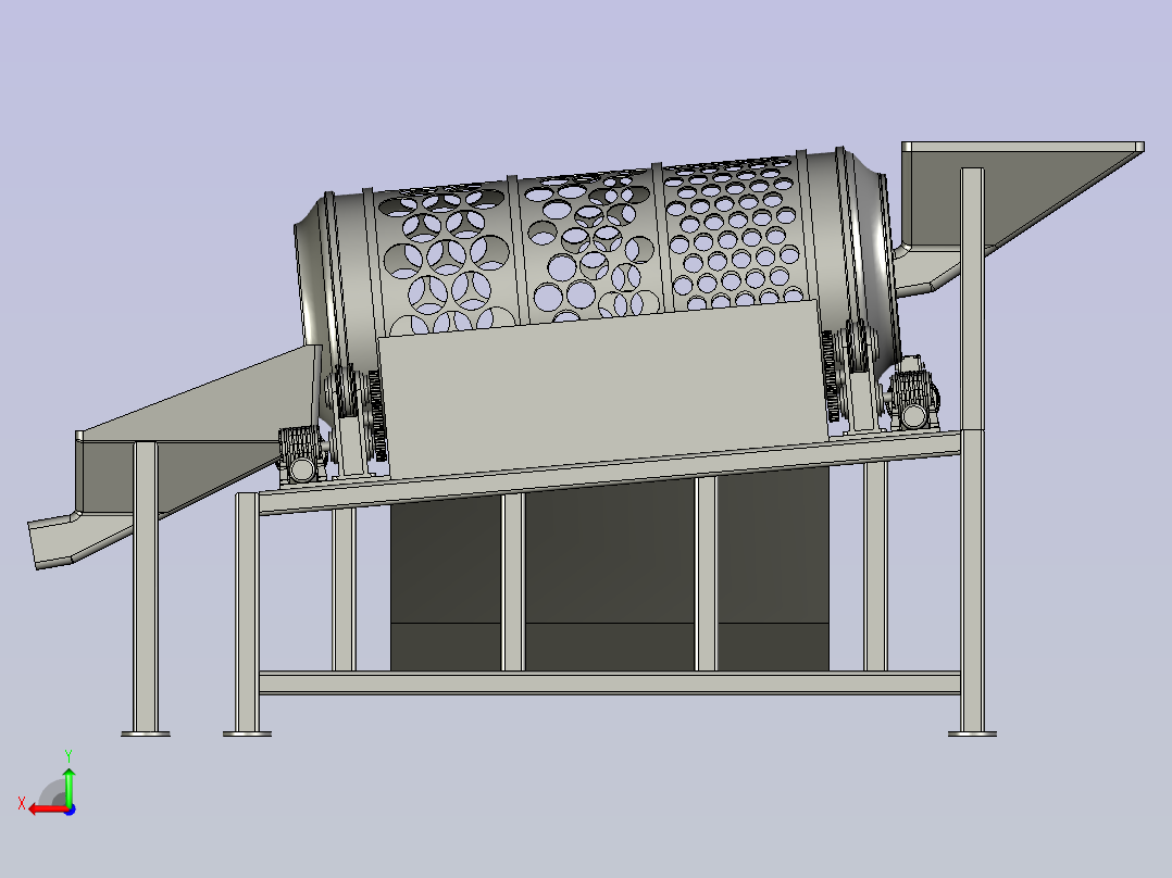 大小土豆区分筛选机构后视图