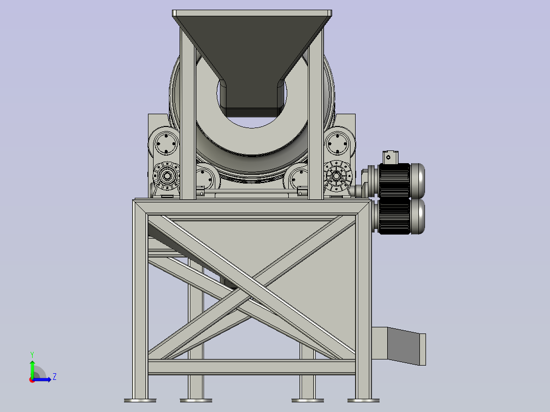 大小土豆区分筛选机构左视图